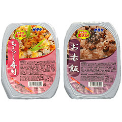 楽メシ　ちらし寿司／お赤飯