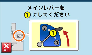 タッチパネルの画面（操作手順）