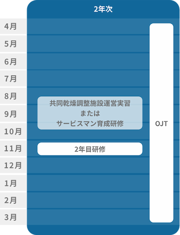 新入社員3年間教育の図